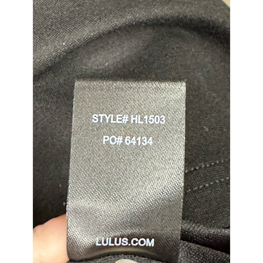 Lulu’s Black Sleeveless Bodycon Mesh Cut Out Short Mini Dress Size Small - Picture 4 of 7